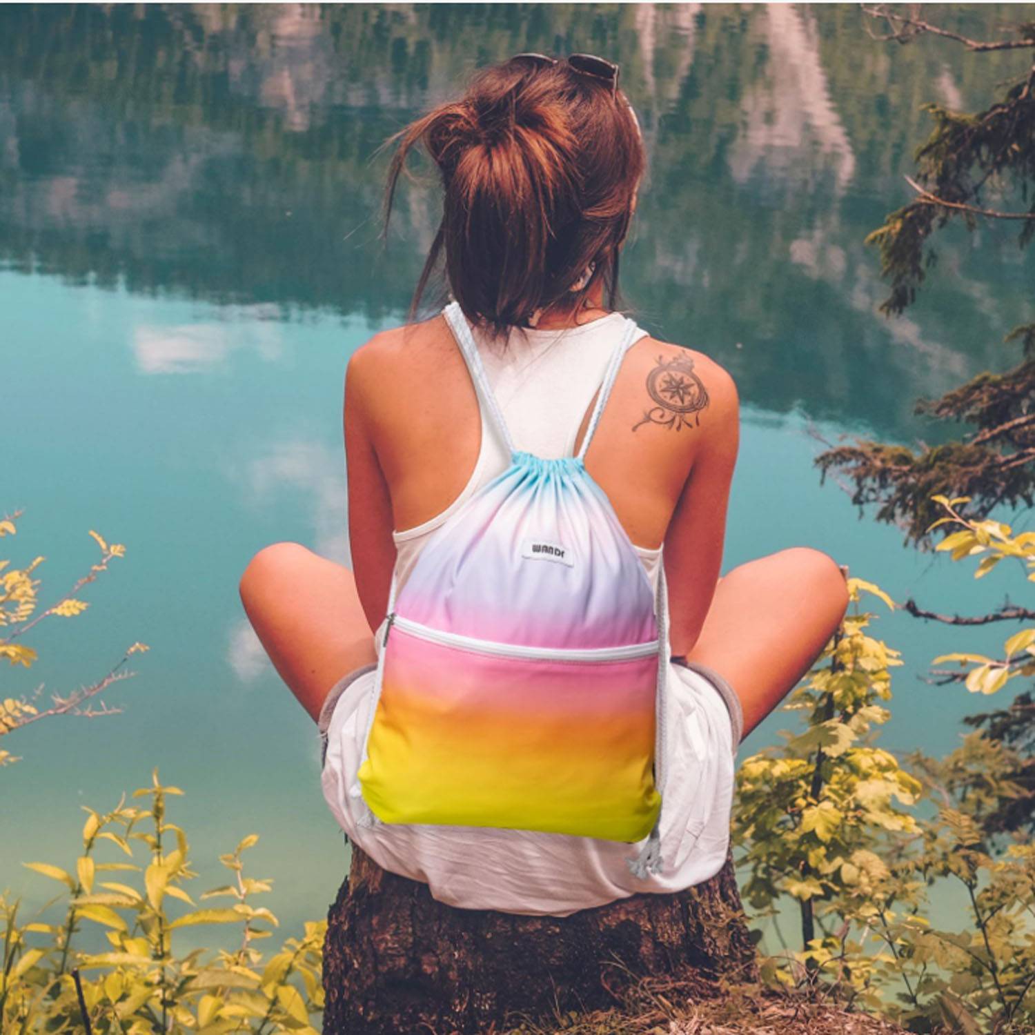 New waterproof drawstring backpack w/ dual shoulders 7