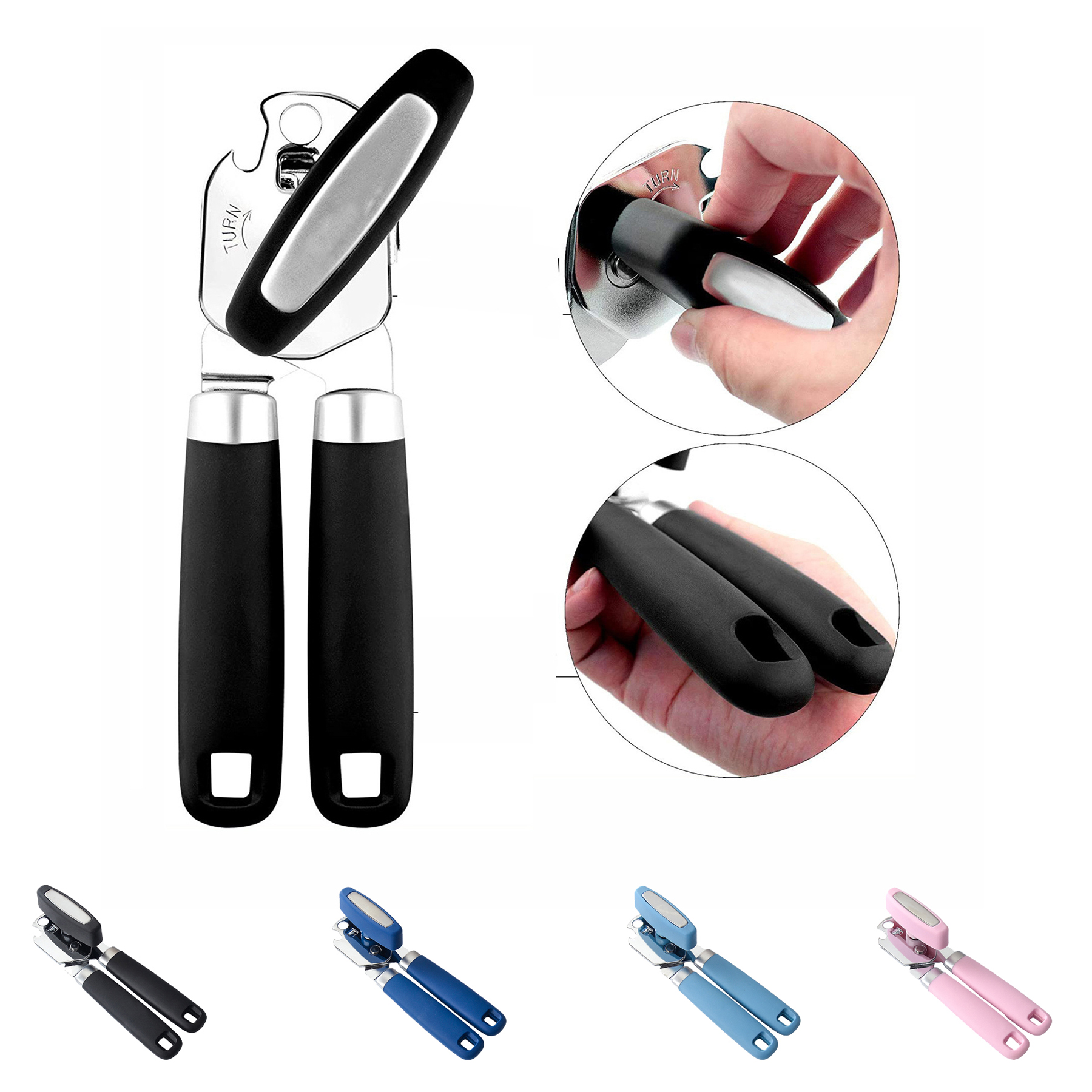 Smooth Edge Handheld Can Opener with Sharp Blade 5