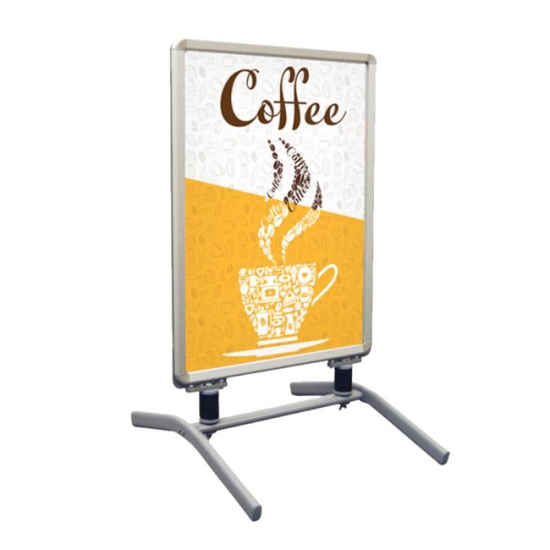 Coffee Pre Printed cafe banner Springster™ L Snap Frame - Design 2 1