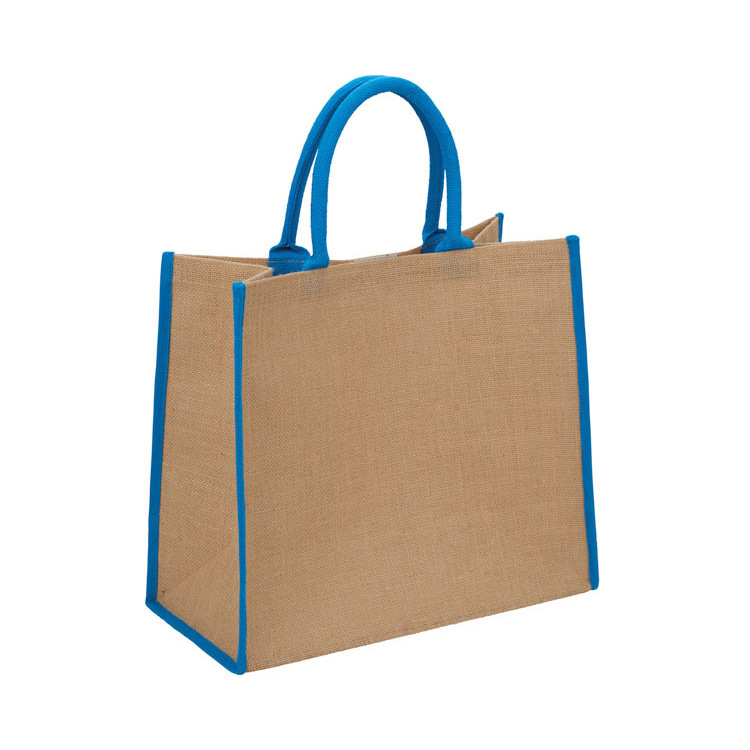 Reusable Jute Grocery Tote Bag w/ Rope Handles -----15.35"x13.78"x3.94" 2