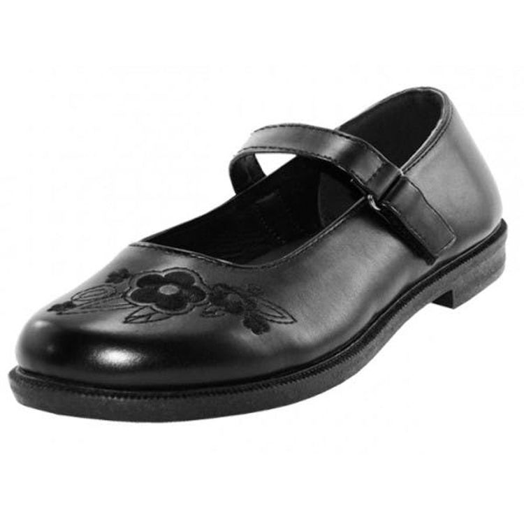 Girls' School Shoes - Black Size 4-7 Age 8-12 Years 2