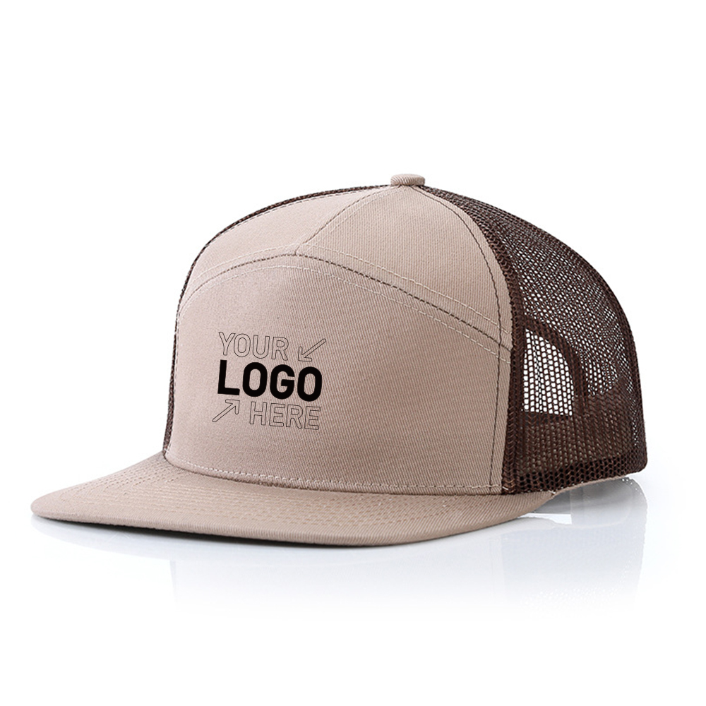 Breathable trucker flat brim hip hop mesh hat 3