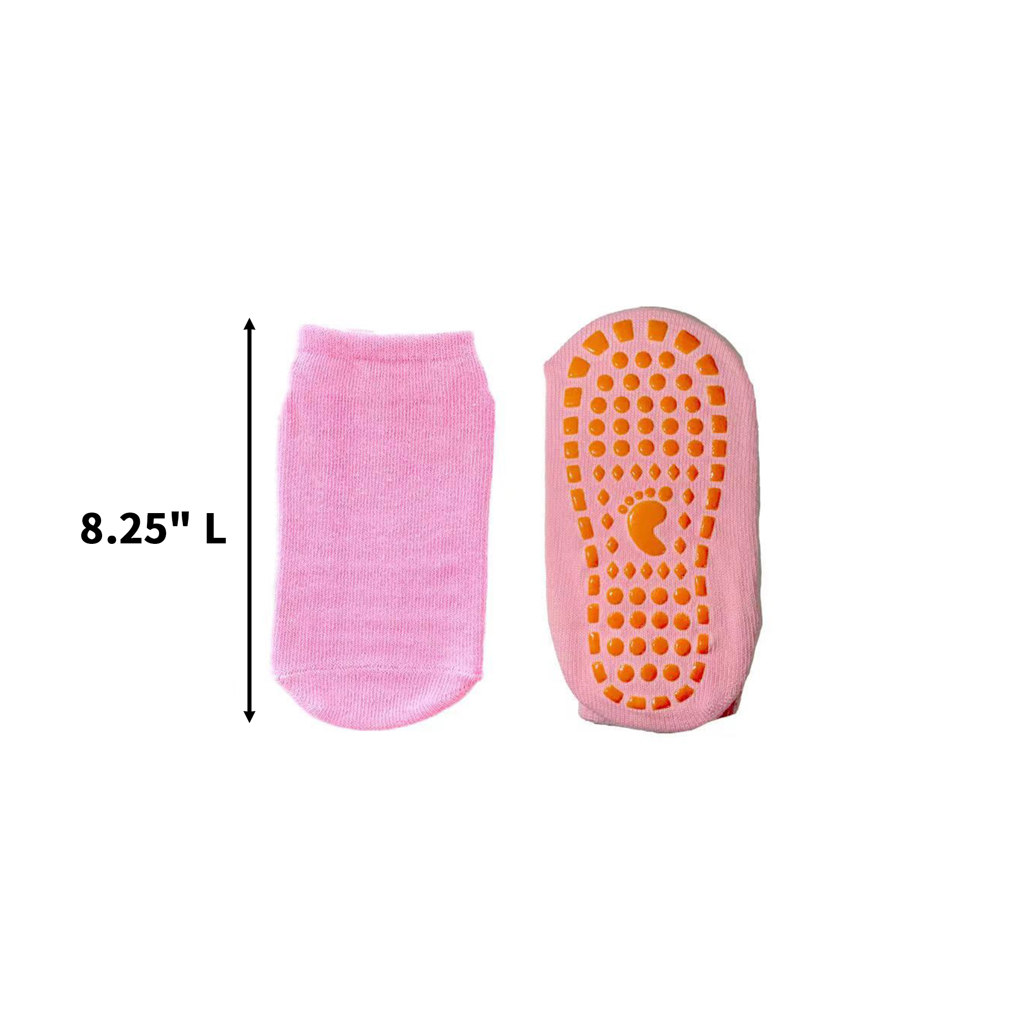 Non Slip Grip Pilates Yoga Sock 8.25" Length Adult Size 6