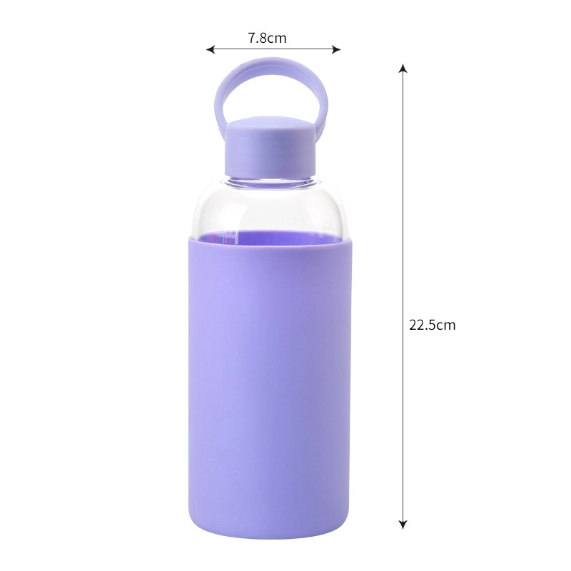 Glass Water Bottle With Silicone Sleeve 4