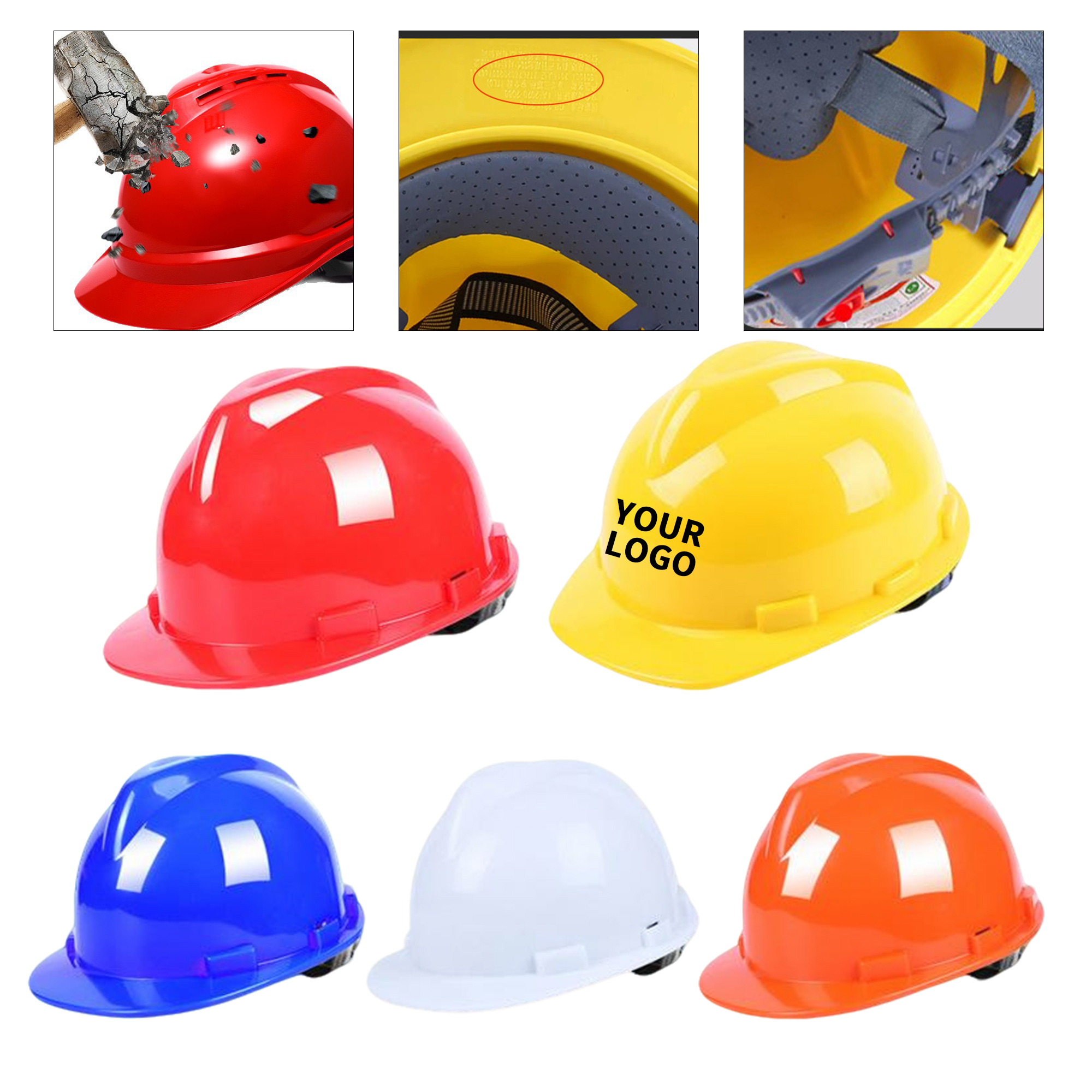 Adjustable Safety Helmet With V Shaped Suspension System 2