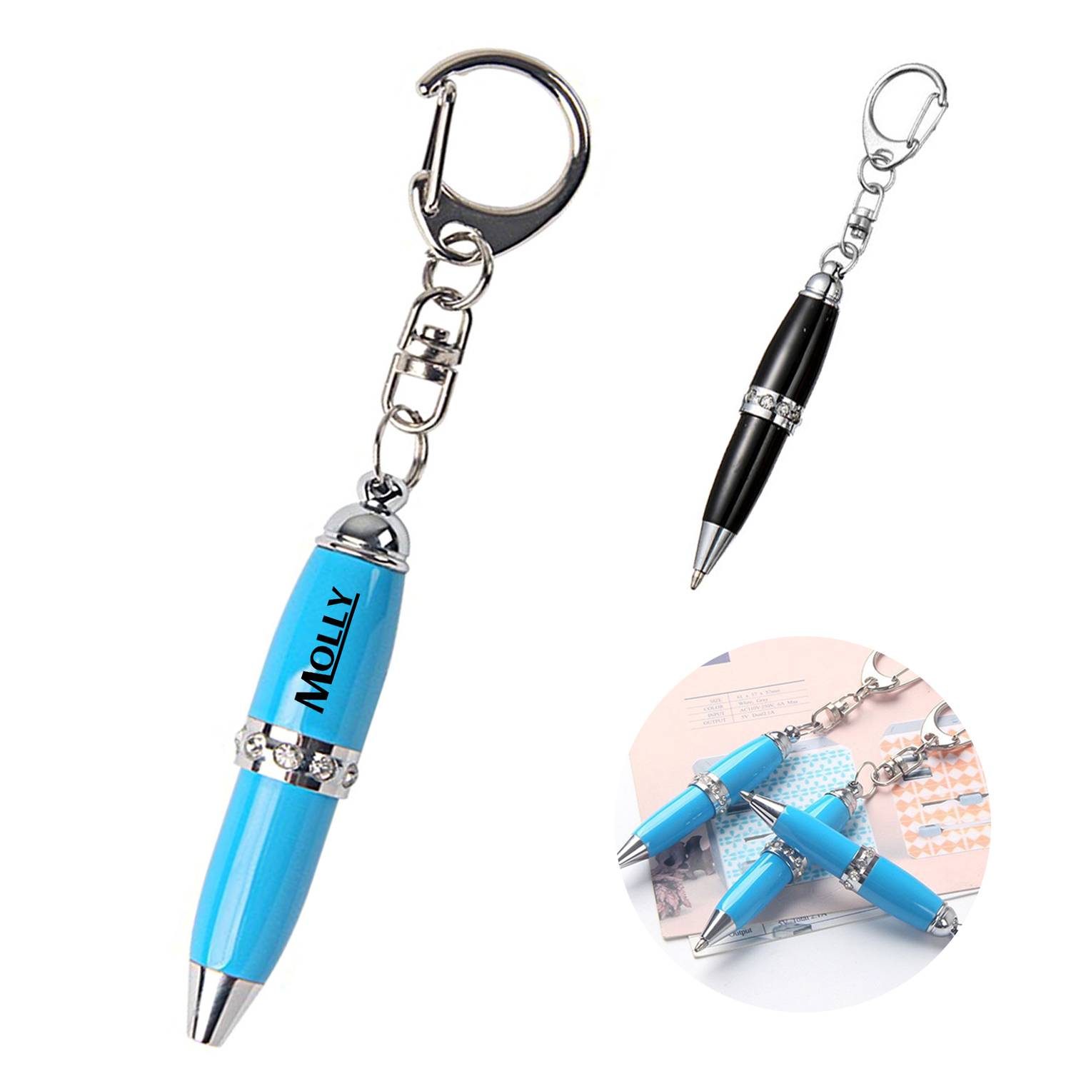 Keychain Short Metal Ballpoint Pen