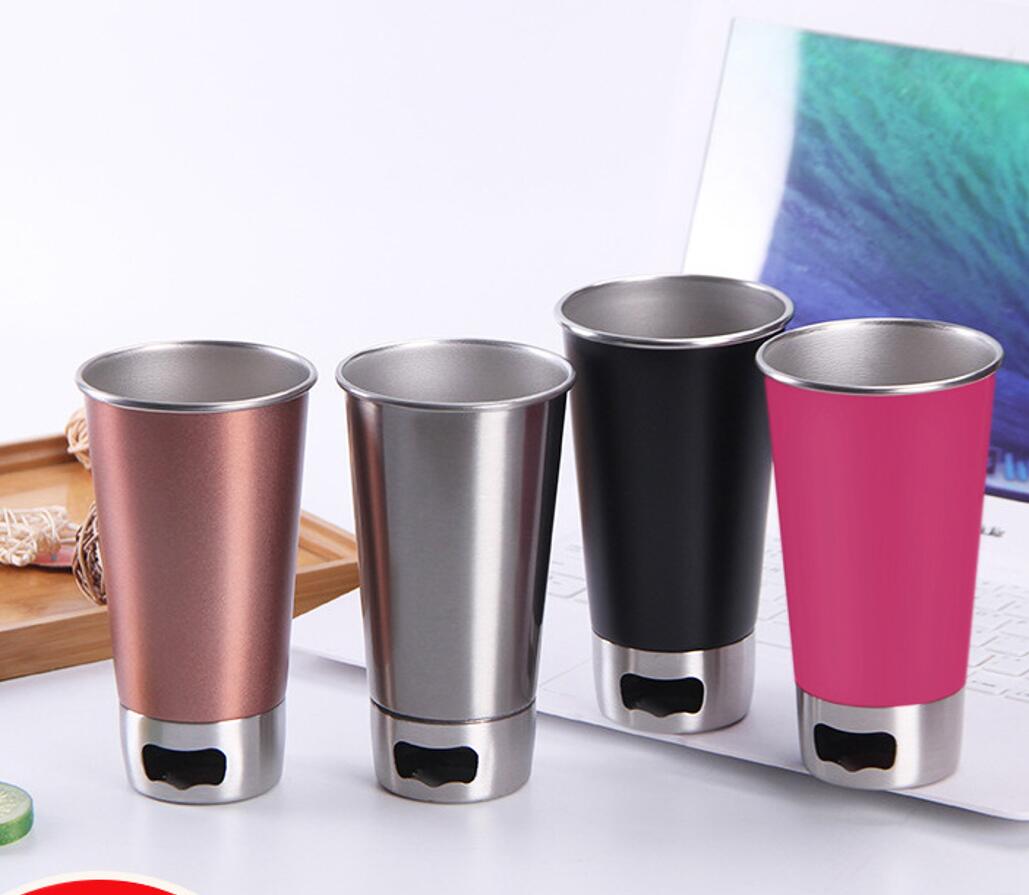 17 Ounce Pint Stainless Steel Beer Mug with Opener 4