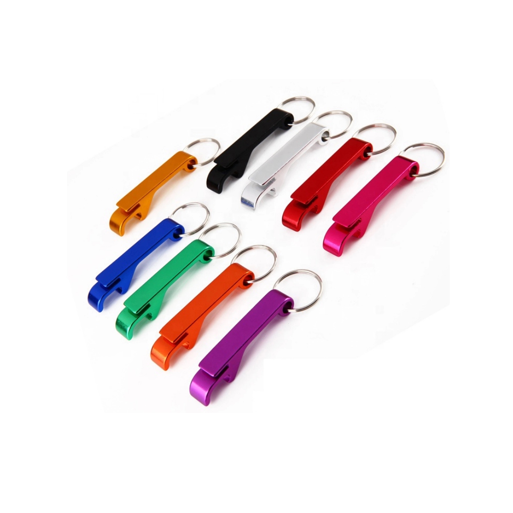 Deluxe Plain Aluminum Can And Bottle Opener With Key Ring 5