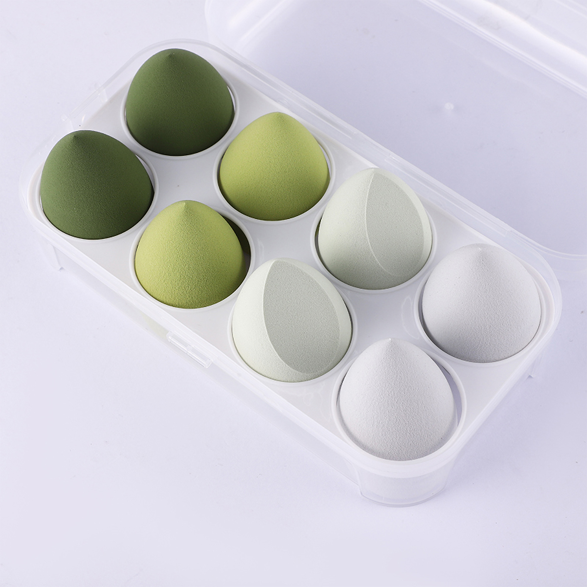 Makeup Sponge 8 Pcs Beauty Blender Case Cream Powder Liquid 2