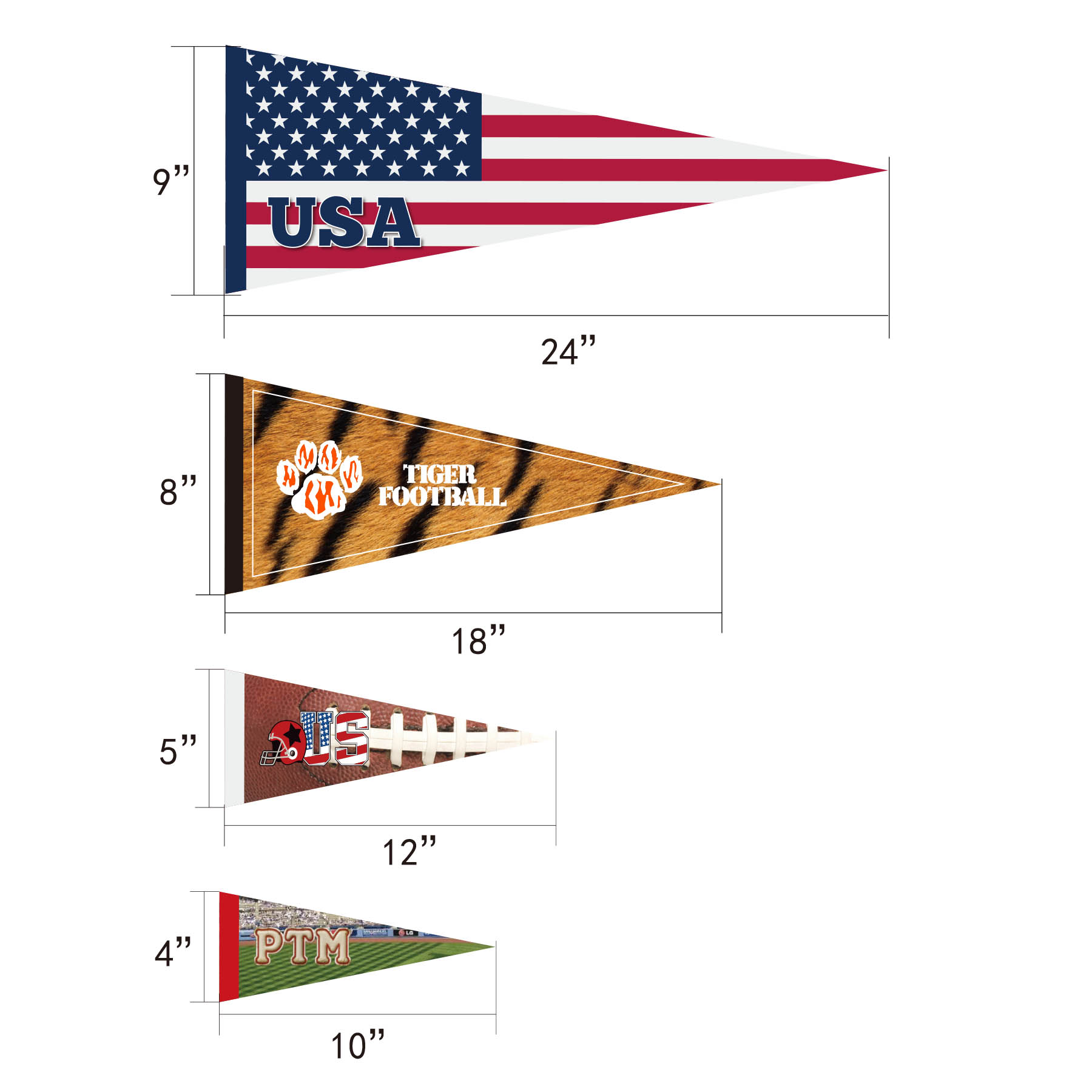 Free Shipping Felt Promotional Pennant Flag 5