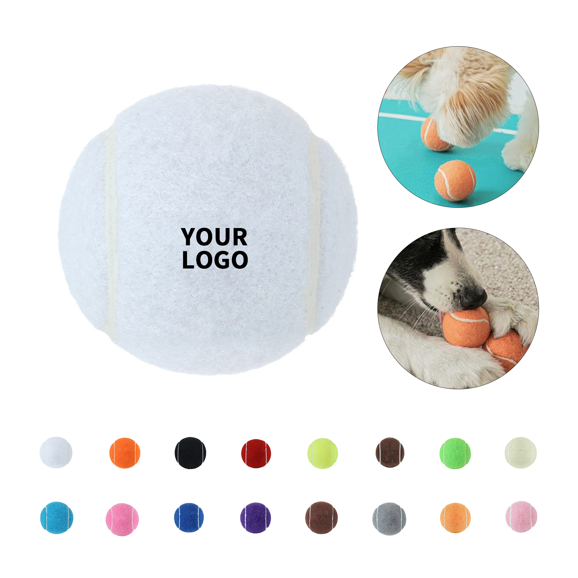 Rubber Pet Tennis Ball Bite Resistant Toy 2