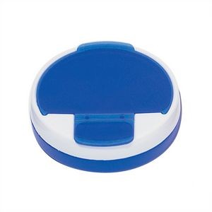 Round Snap Lid Pill Case With Four Compartments And Rotating Top 2