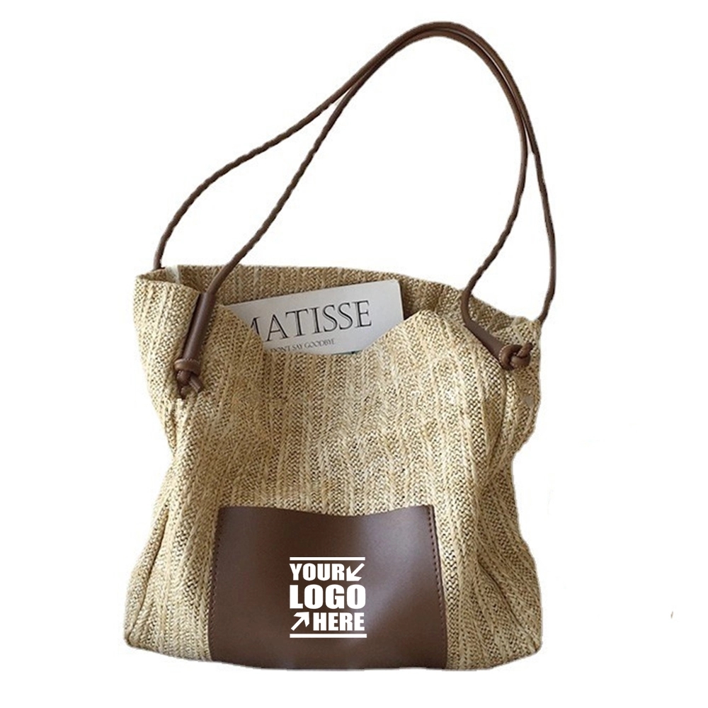 Straw Tote Bag 2-In-1 1