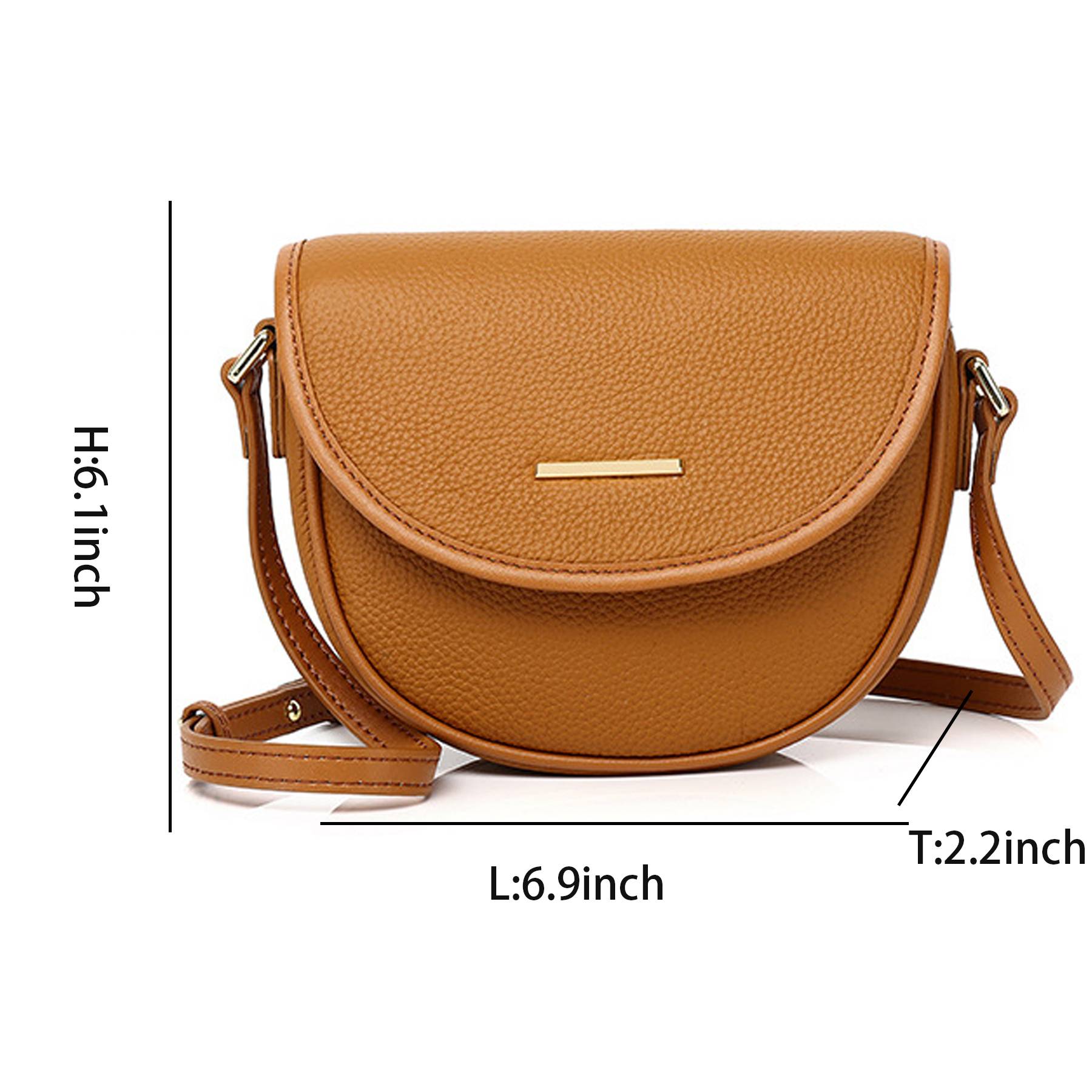 Genuine Leather Adjustable Strap Crossbody 8