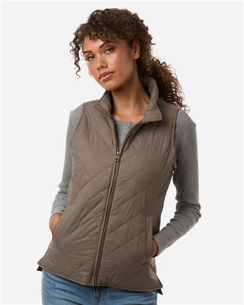 Women's Vintage Diamond Quilted Vest - W207359 2