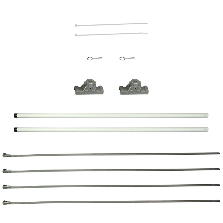 18" Single Economy Fiberglass Mounting Sets for Ave. Banners 3