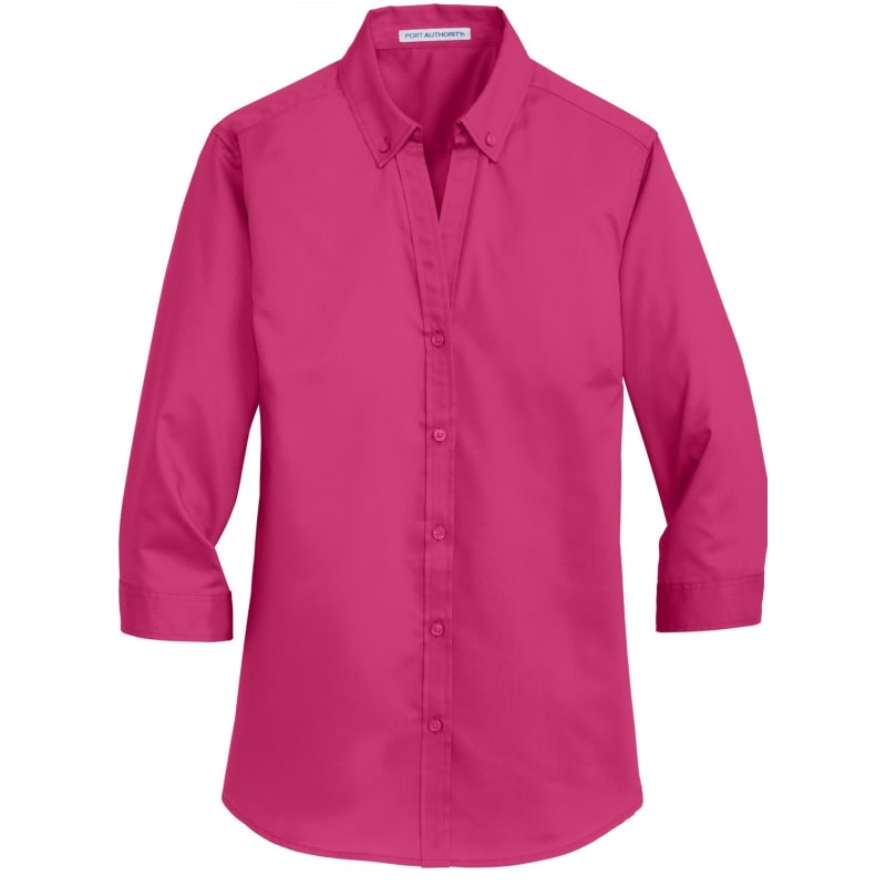 Port Authority Ladies 3/4-Sleeve SuperPro Twill Shirt. 35
