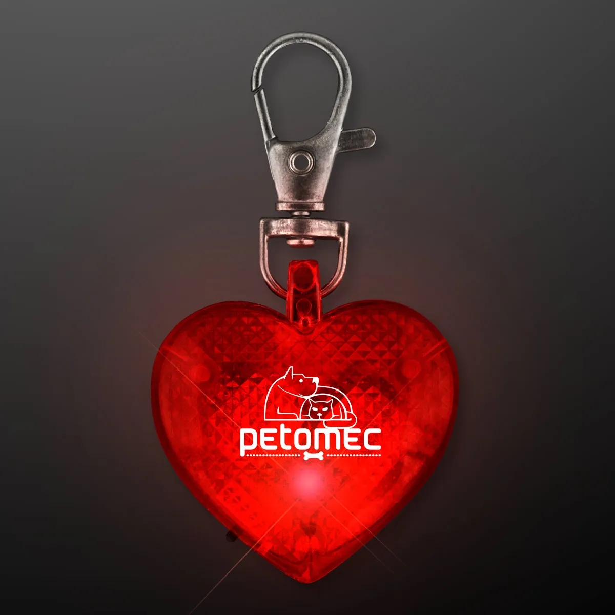 Blinking Heart Dog Light and Keychain 2
