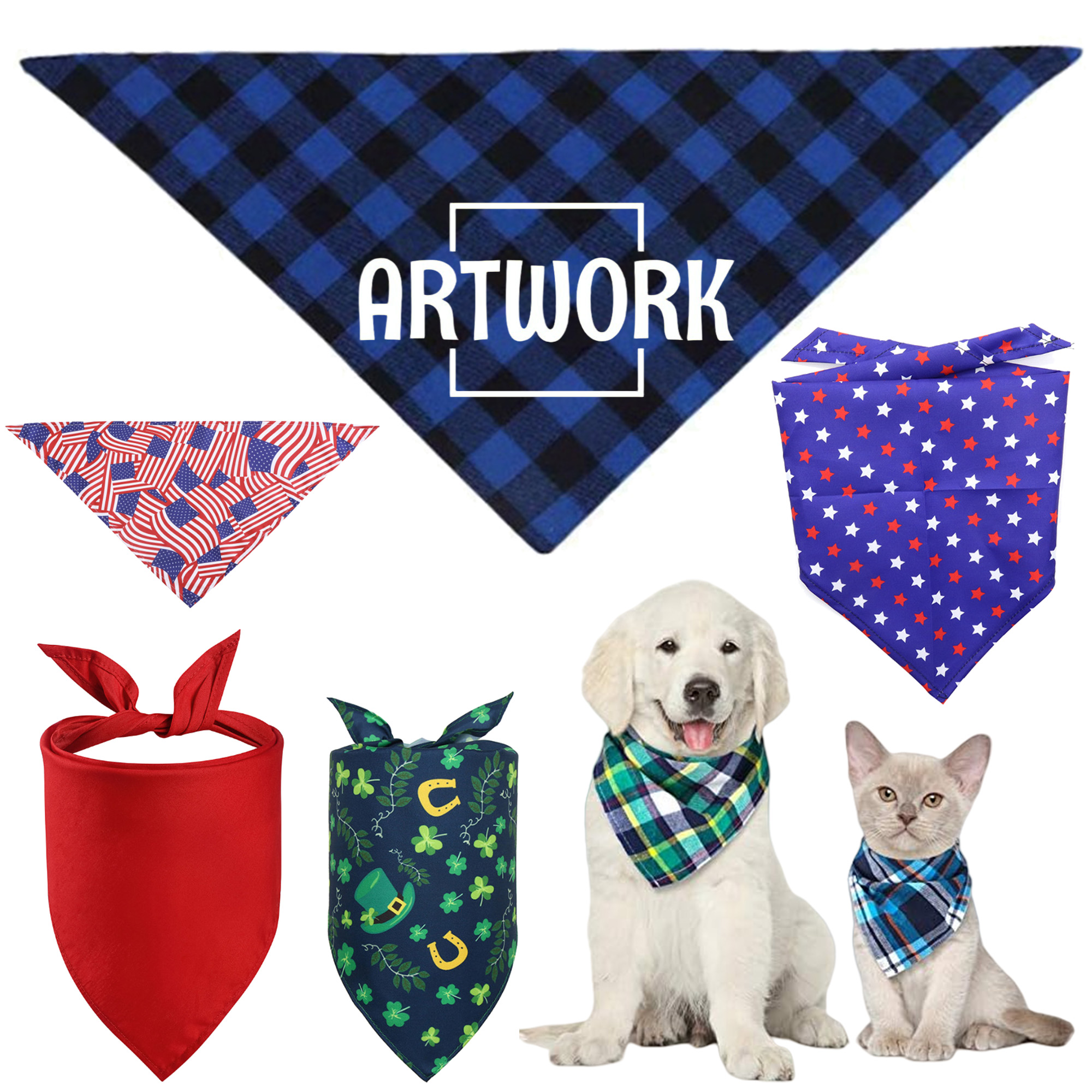 Adjustable Triangle Dog Bandana 2