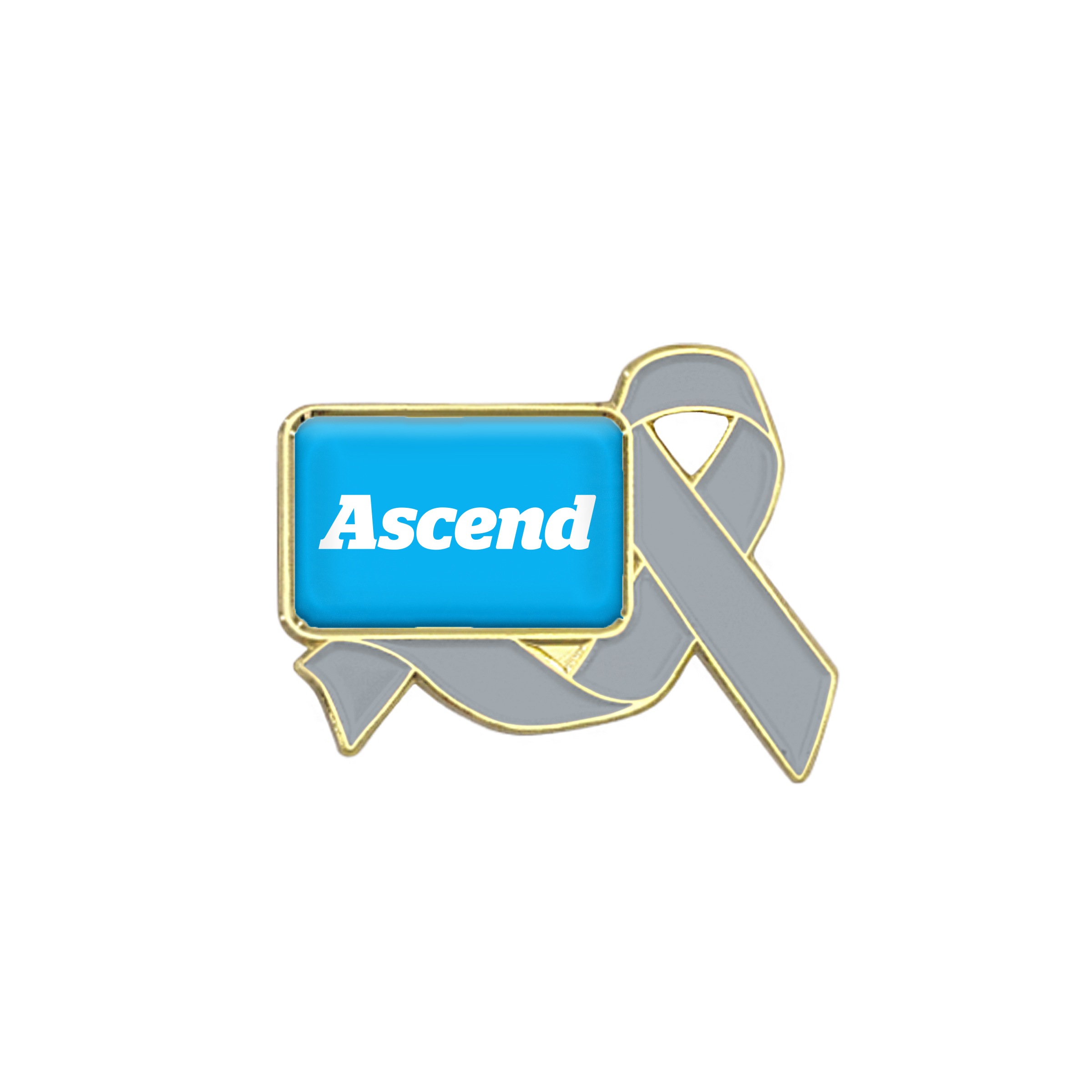 Awareness Ribbon Lapel Pins w/ Custom Logo 2