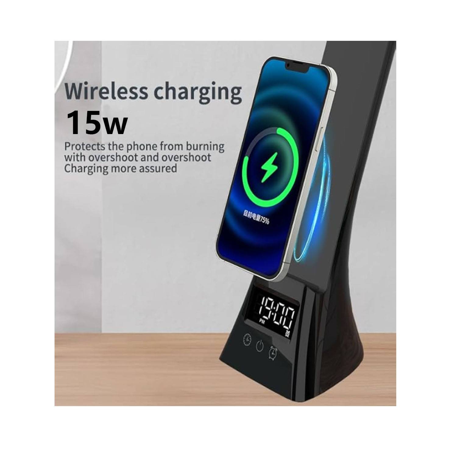 5-in-1 LED Desk Lamp with Wireless Chargers 2