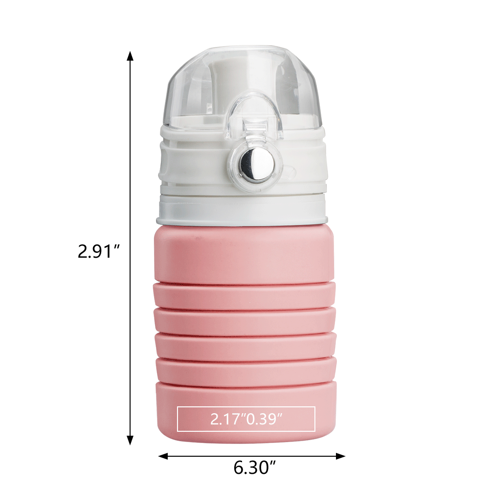 Pearch 17oz Silicone Collapsible Water Bottle