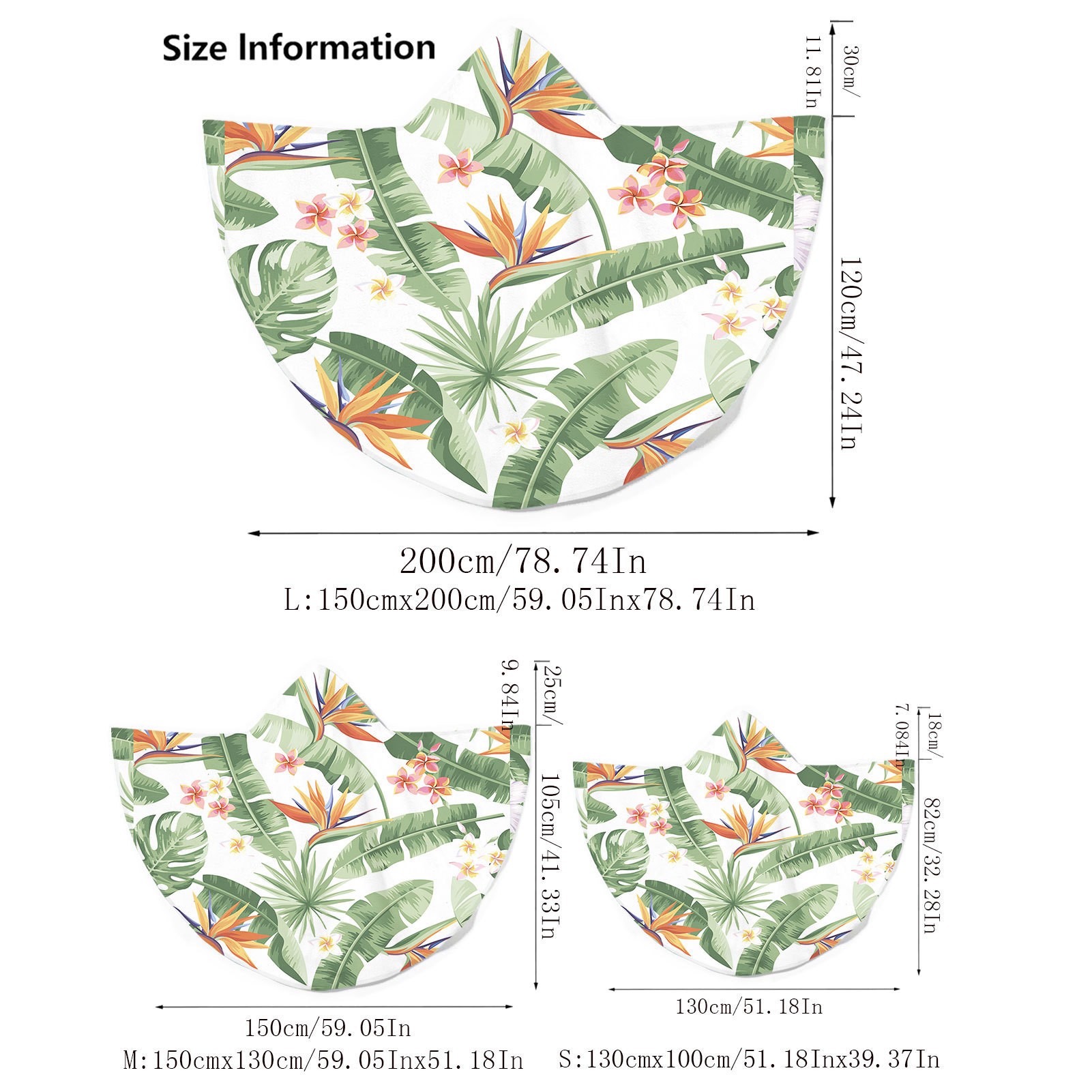 51 x 39.4" Hooded Beach Towel Surf Poncho 2