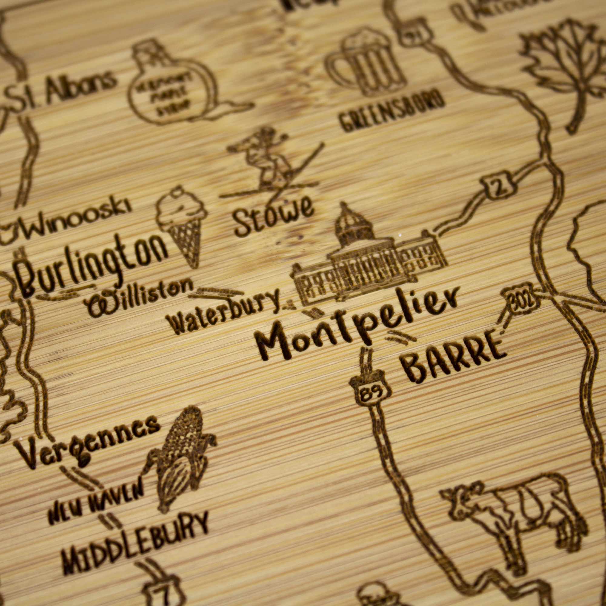 A Slice of Life Vermont Serving & Cutting Board 1