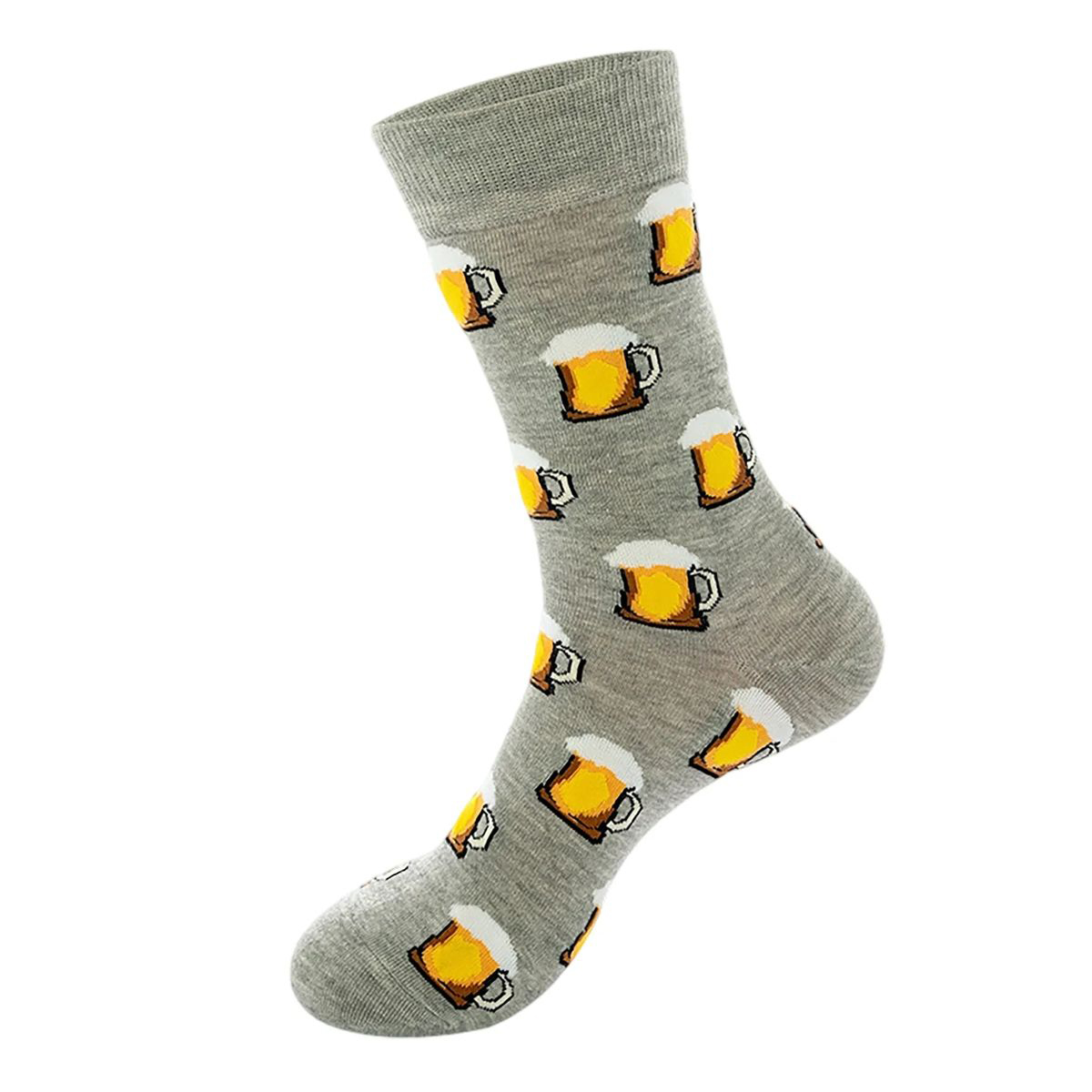 Cotton Crew Socks with Jacquard Pattern 120