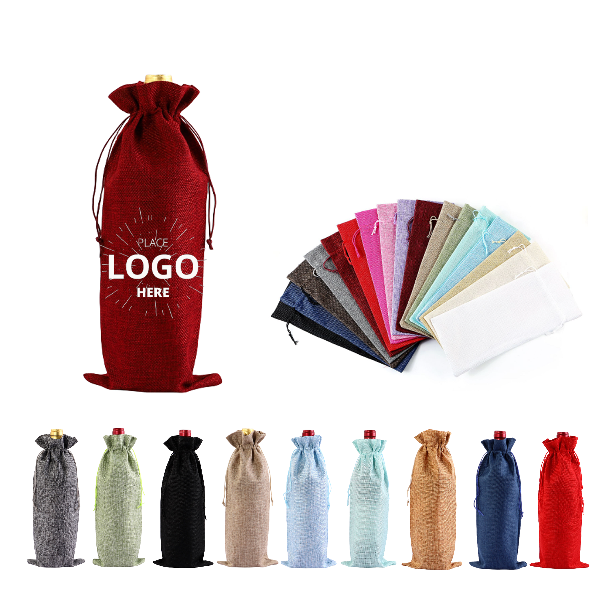 Wine Bottle Bag With Drawstring 1