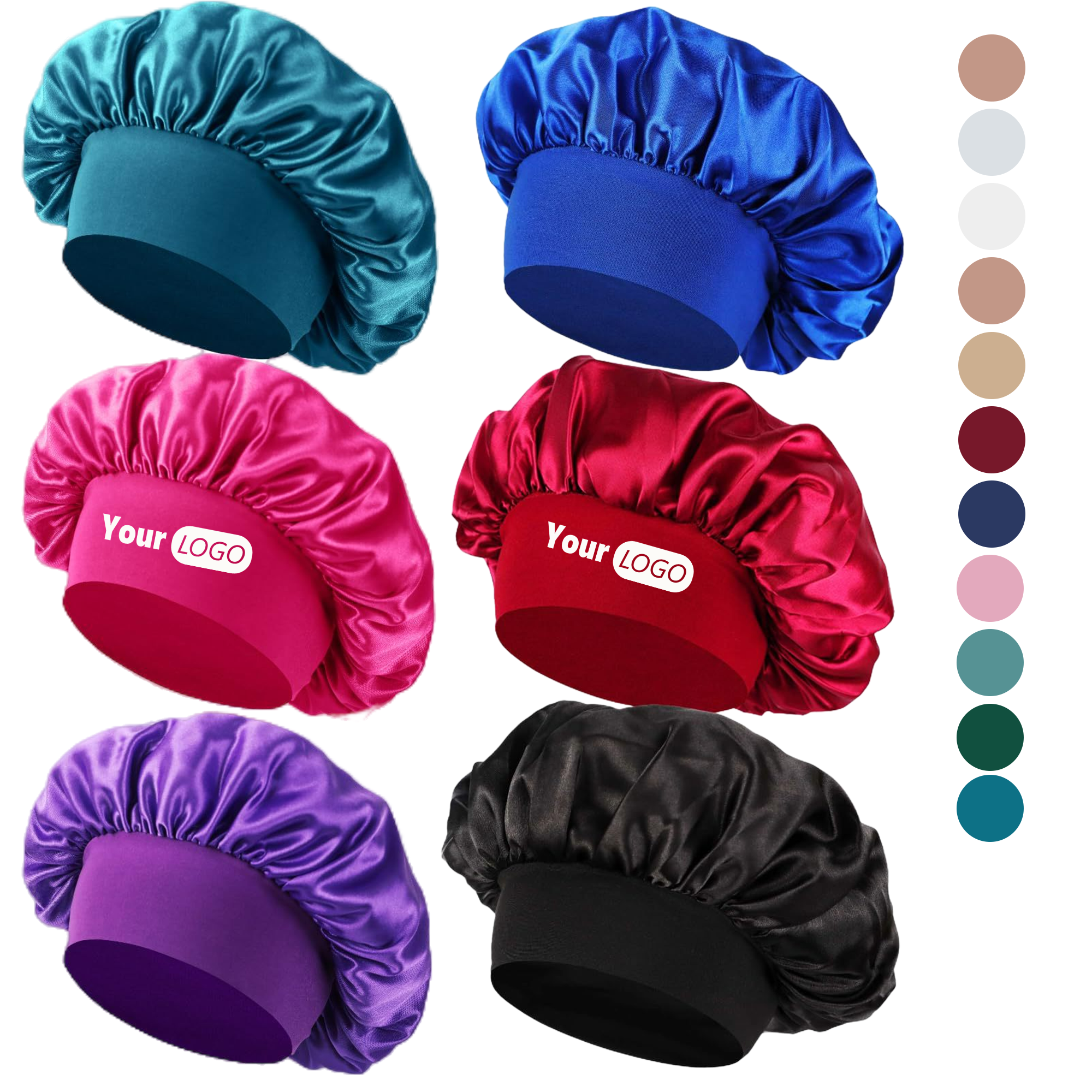 MOQ50 Baby Elastic Wide Band Hair Bonnet 2