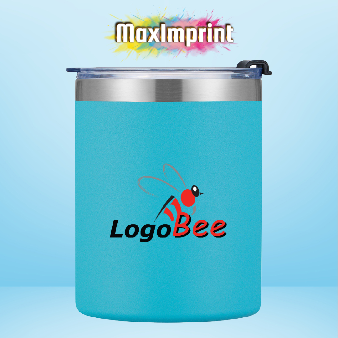 MaxImprint 12oz Lowball Tumbler with Splash-Proof Lid 4