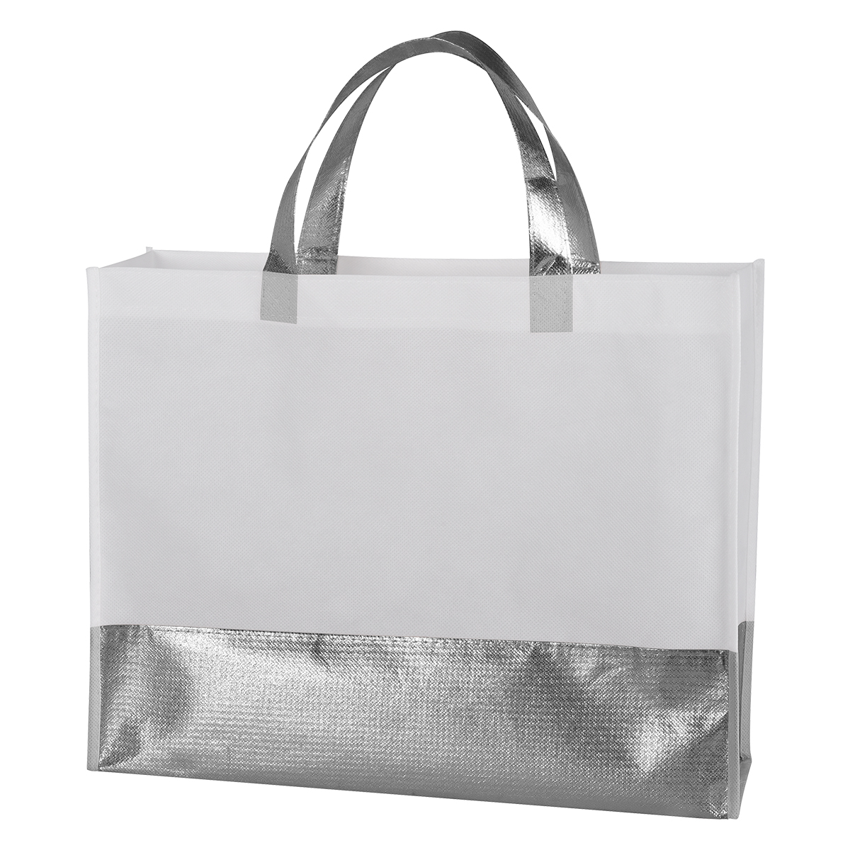 Flair Metallic Accent Non-Woven Tote Bag 1