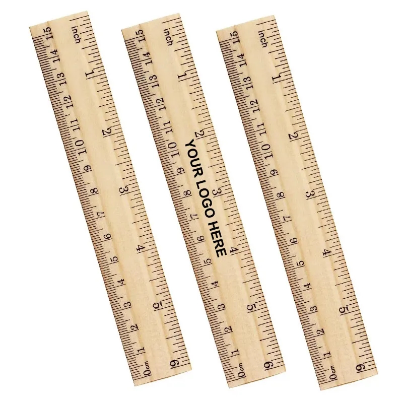 Custom 6 Inch Wooden Ruler 6