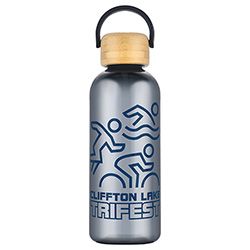 Sanzio 21 oz RPET Bottle with Bamboo Lid 28