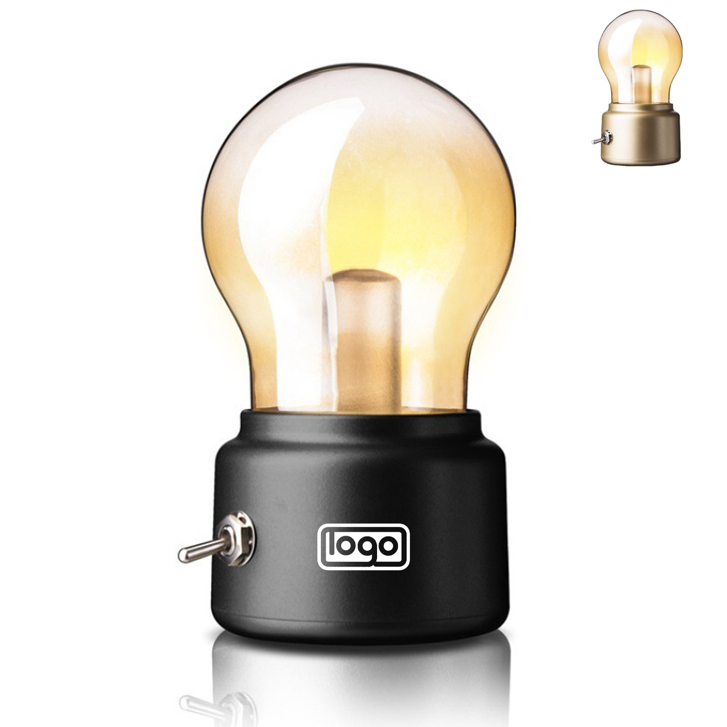 Portable Retro USB Rechargeable LED Bulb Night Light 4