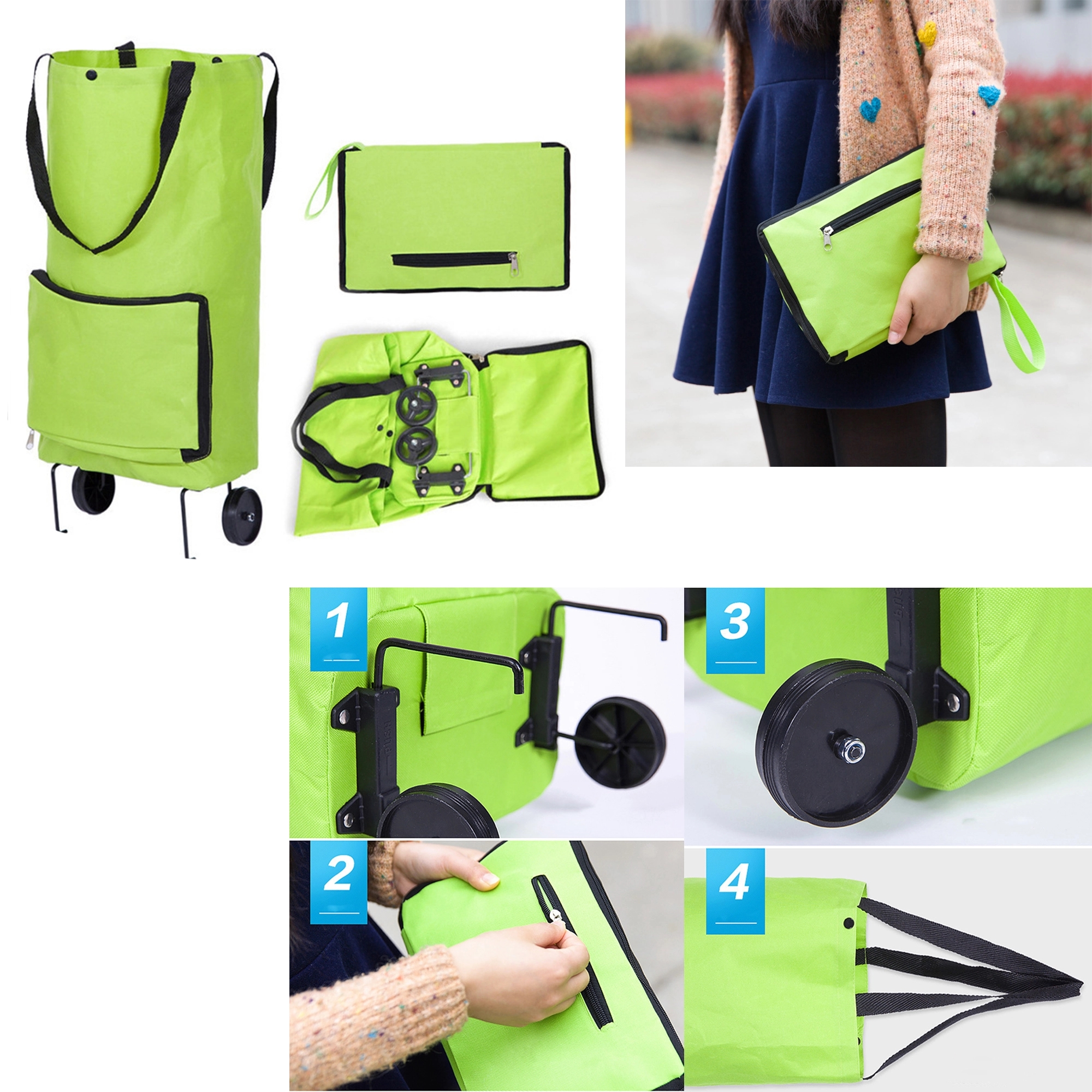 Collapsible Trolley Shopping Bag 1