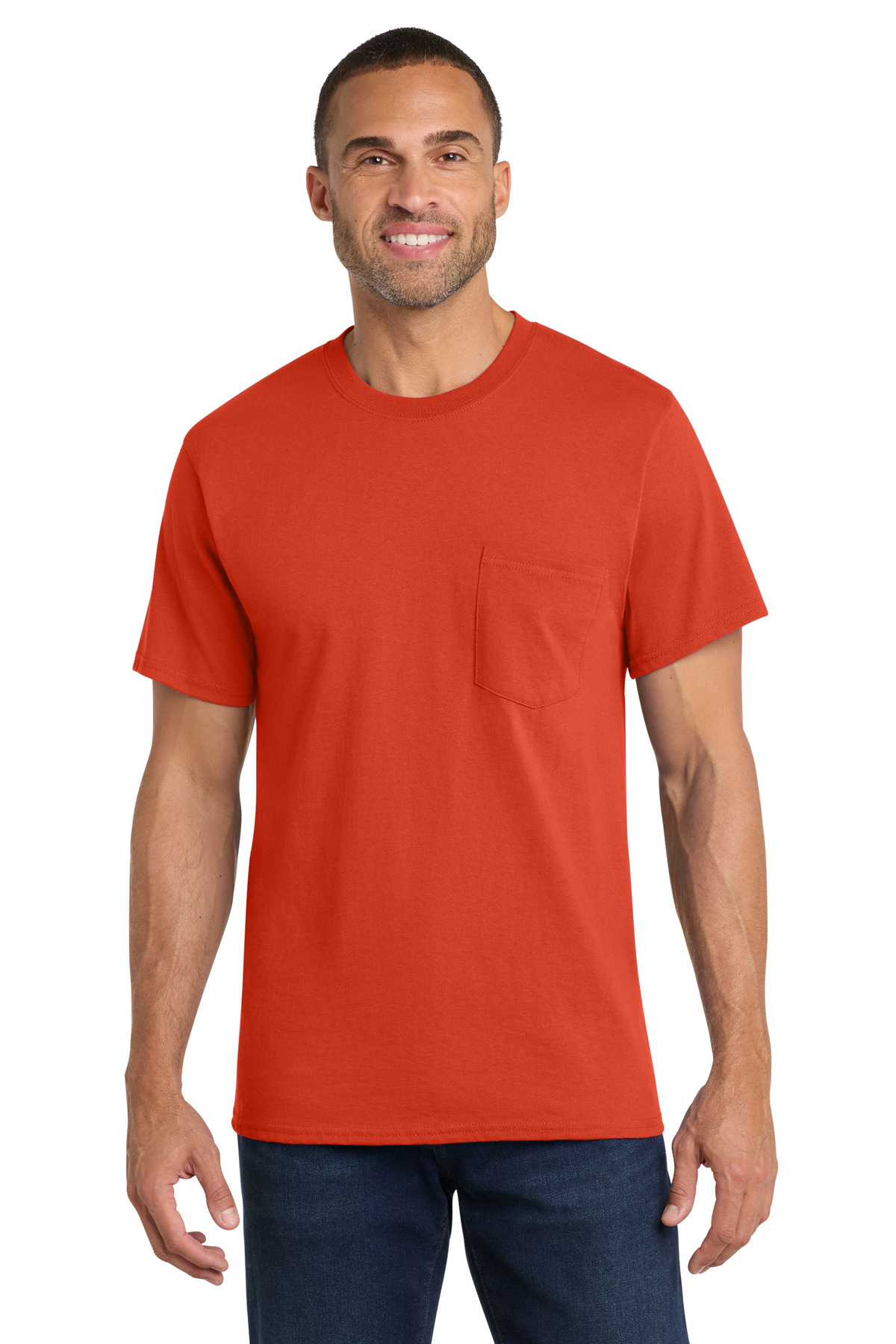 Port & Co Core Cotton Pocket Tee. PC54P 139