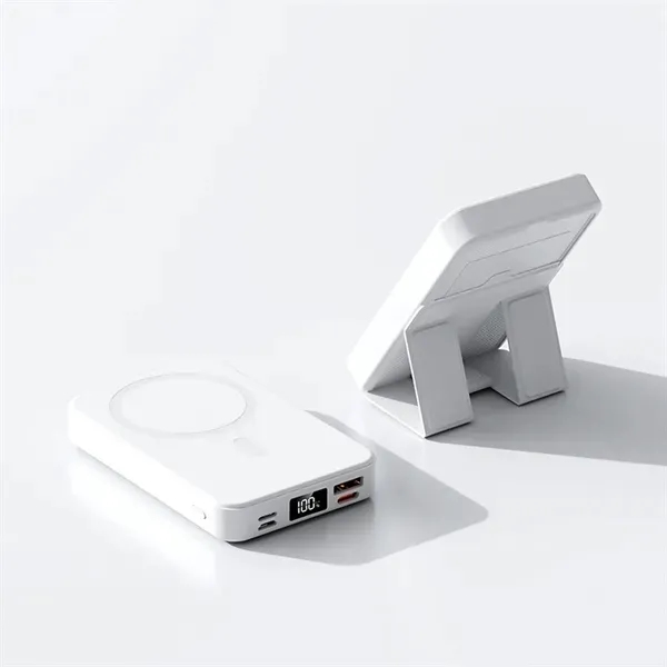 Foldable Magnetic Wireless Charger with 10,000mAh 7