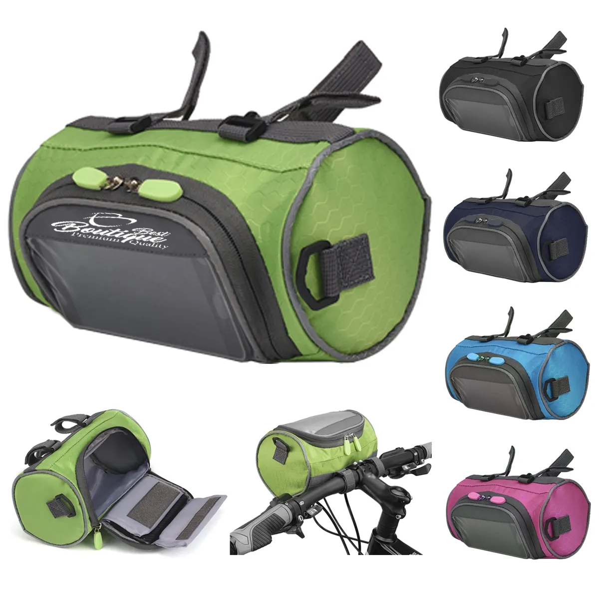 Large Capacity Outdoor Bike Handlebar Bag With Touch Screen 5