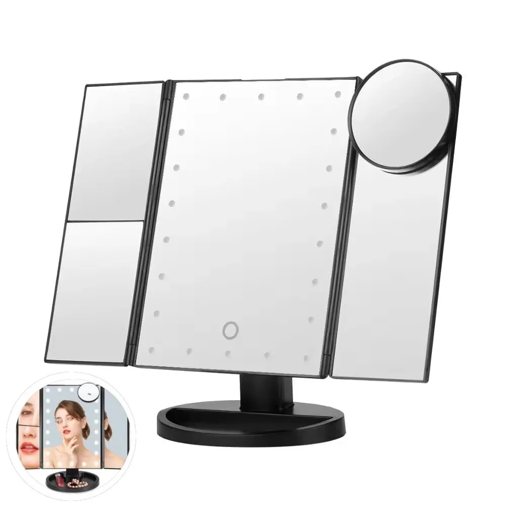 21 LED Tri-Fold Magnifying Makeup Mirror 1