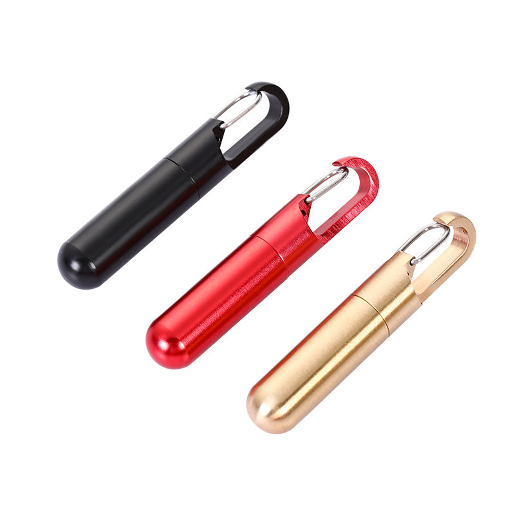 Stainless Steel Pill Holder Keychain 2