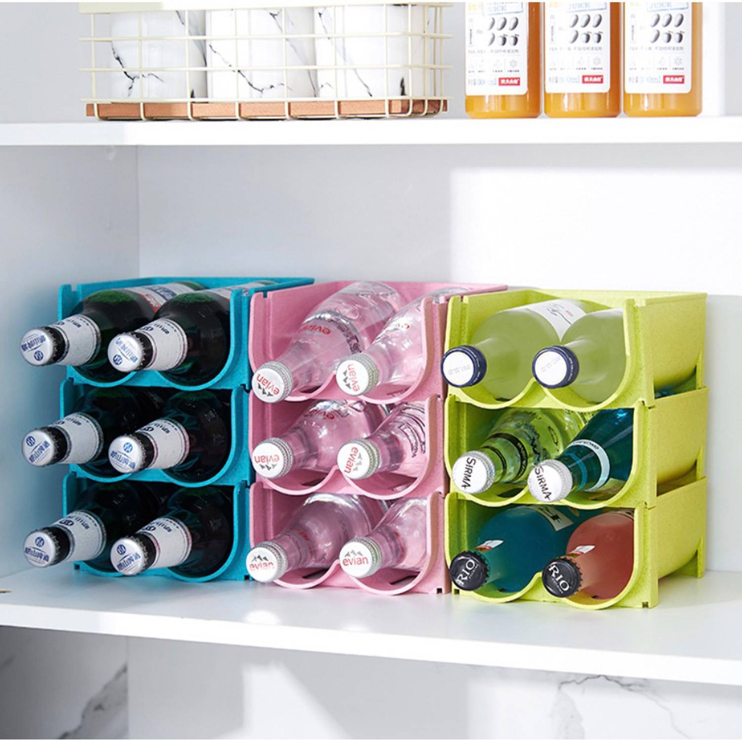 Refrigerator beer storage rack Water Bottle Organizer 4