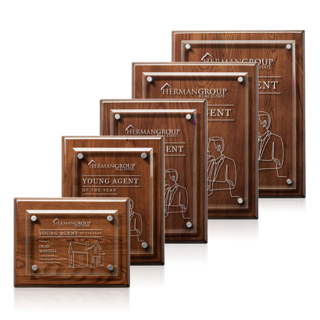 Caledon Plaque - Walnut/Silver 19