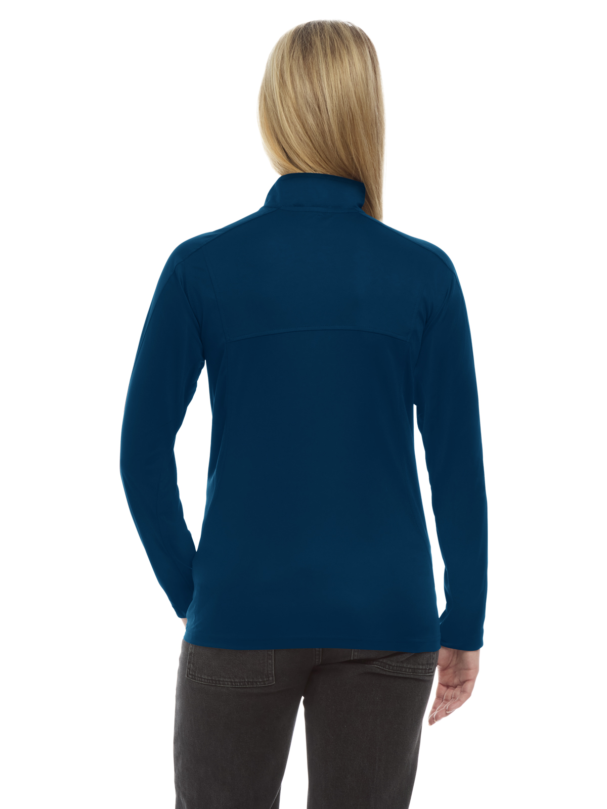 Blue Generation - Women's Pocketless Wicking Long Sleeve Zip Pullover 7