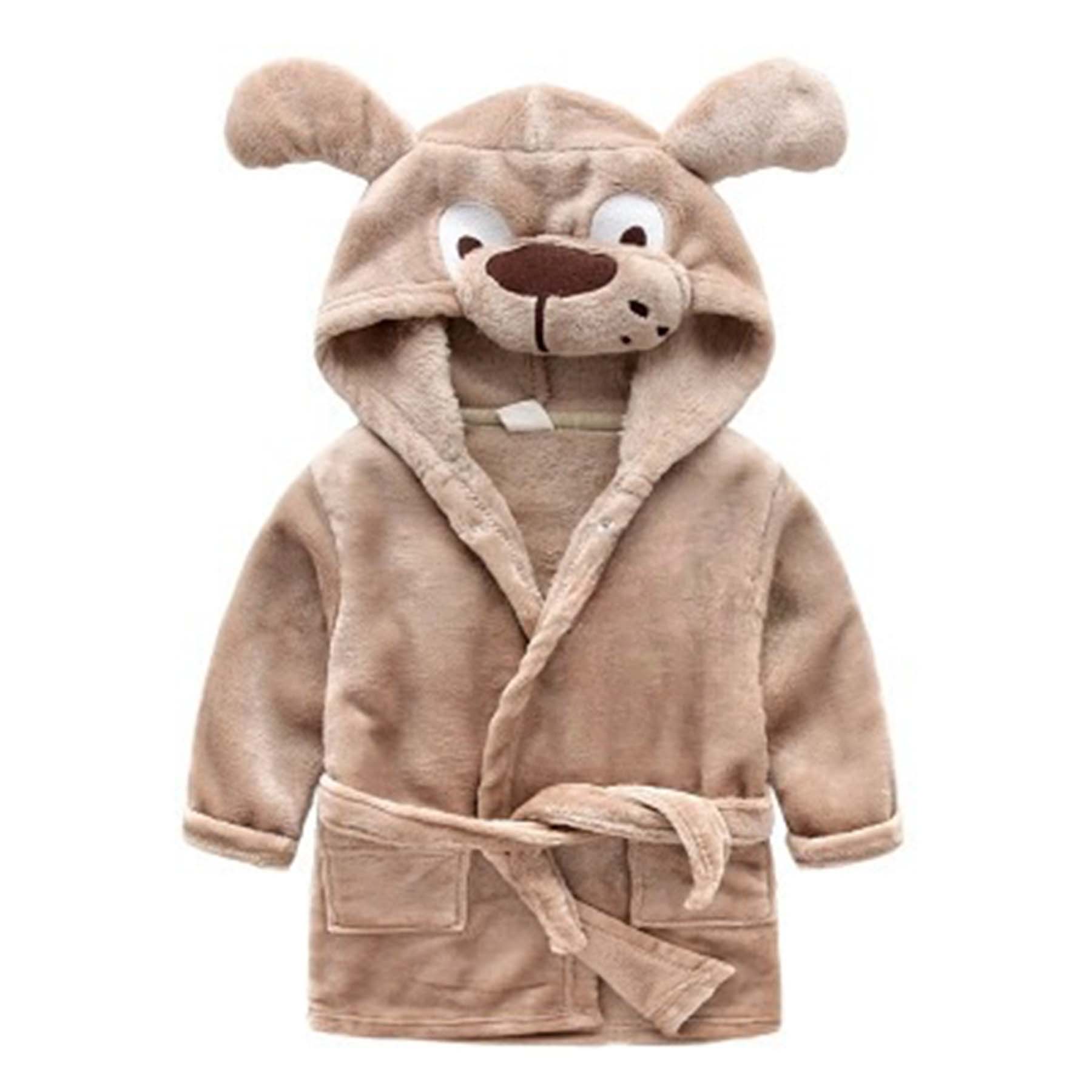 Unisex Baby Plush Animal Face Robe 7