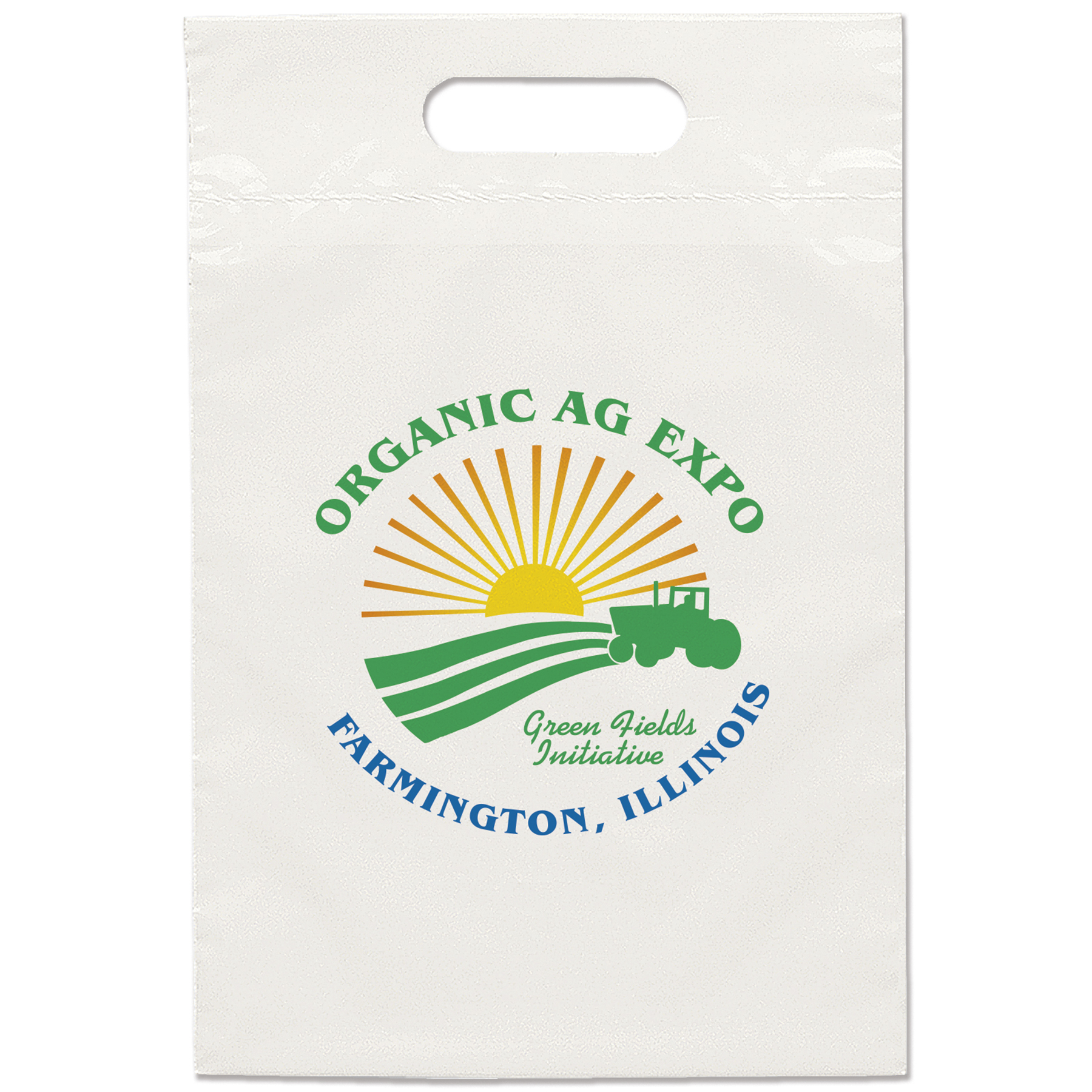 Eco Die Cut Handle Bag - 9W x 14H - Dynamic Color