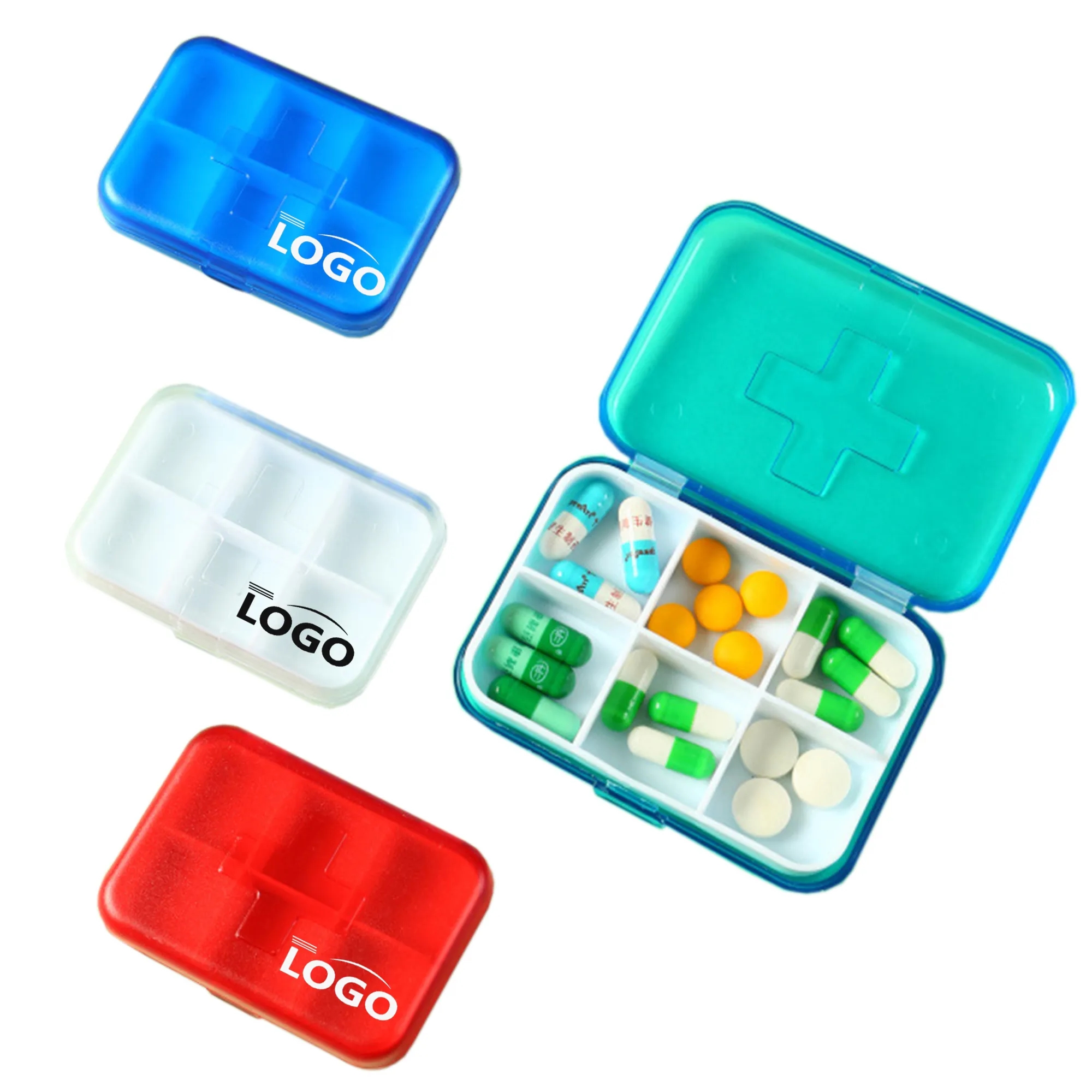 Portable Pill Organizer with 6 Compartments 4
