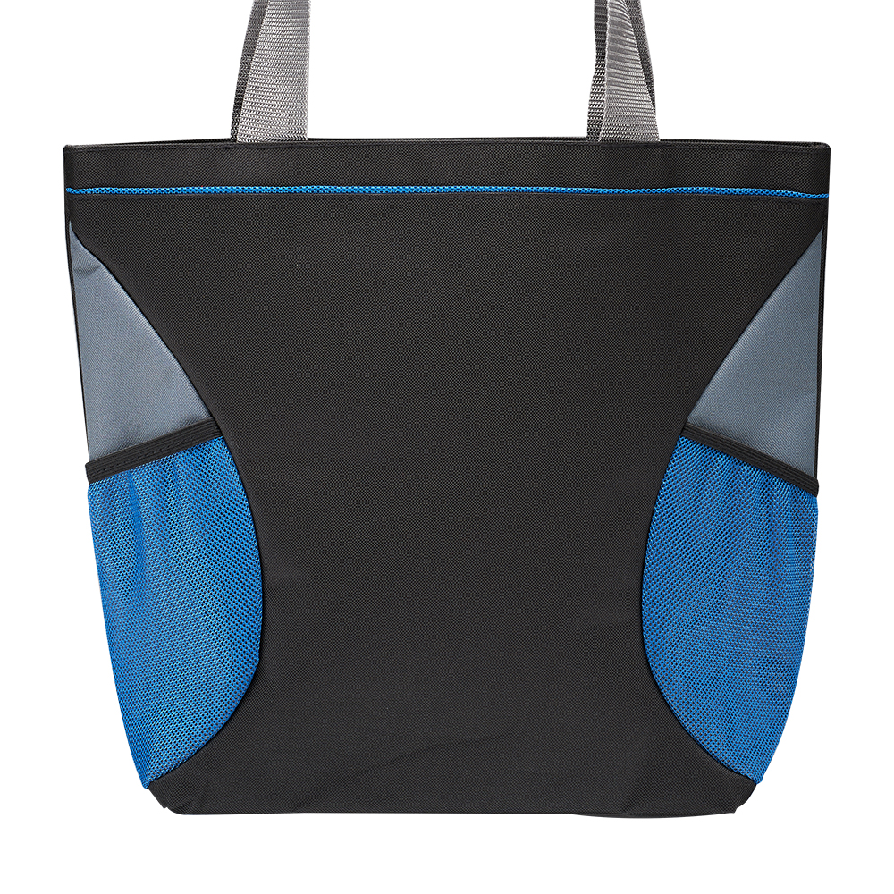 Shoulder Tote Bag with Mesh Pocket, custom tote bag with logo imprint 5
