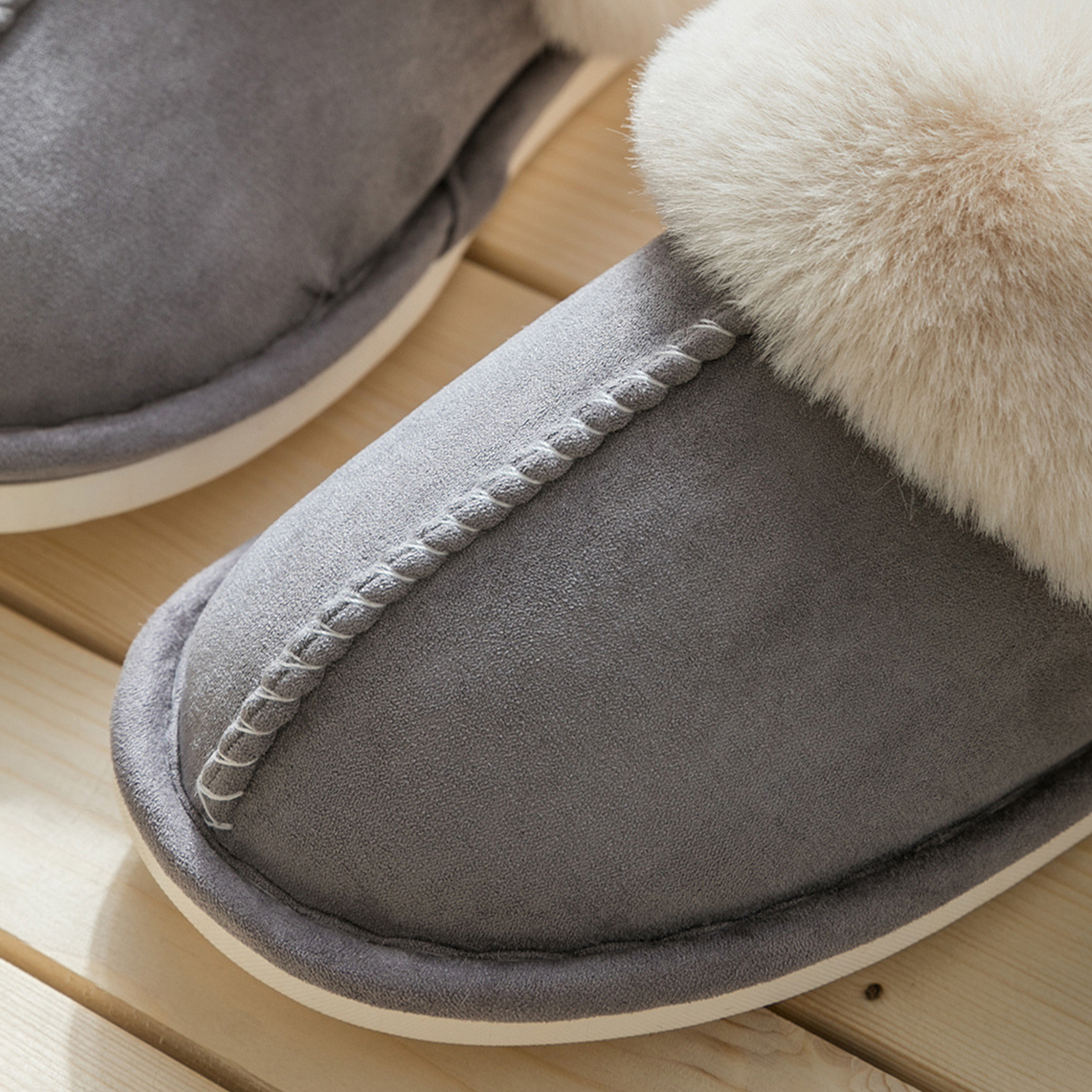 Suede Indoor And Outdoor Warm Slippers 11